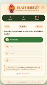 Bombardier Beetle Quiz Screenshot2