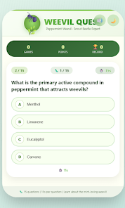 Weevil Master: Mint Snout Quiz Screenshot3