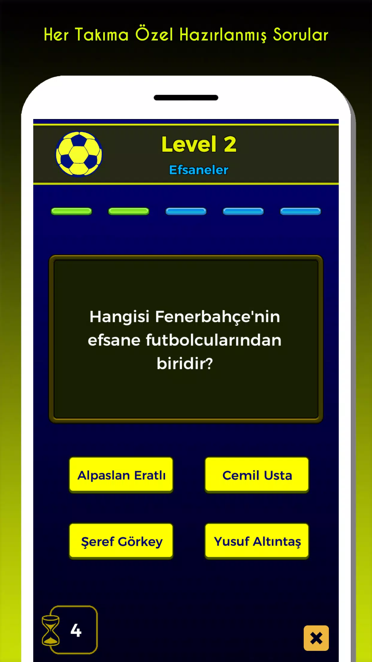 4 Büyük Futbol Bilgi Yarışması Screenshot3
