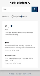 Karbi Dictionary Screenshot2