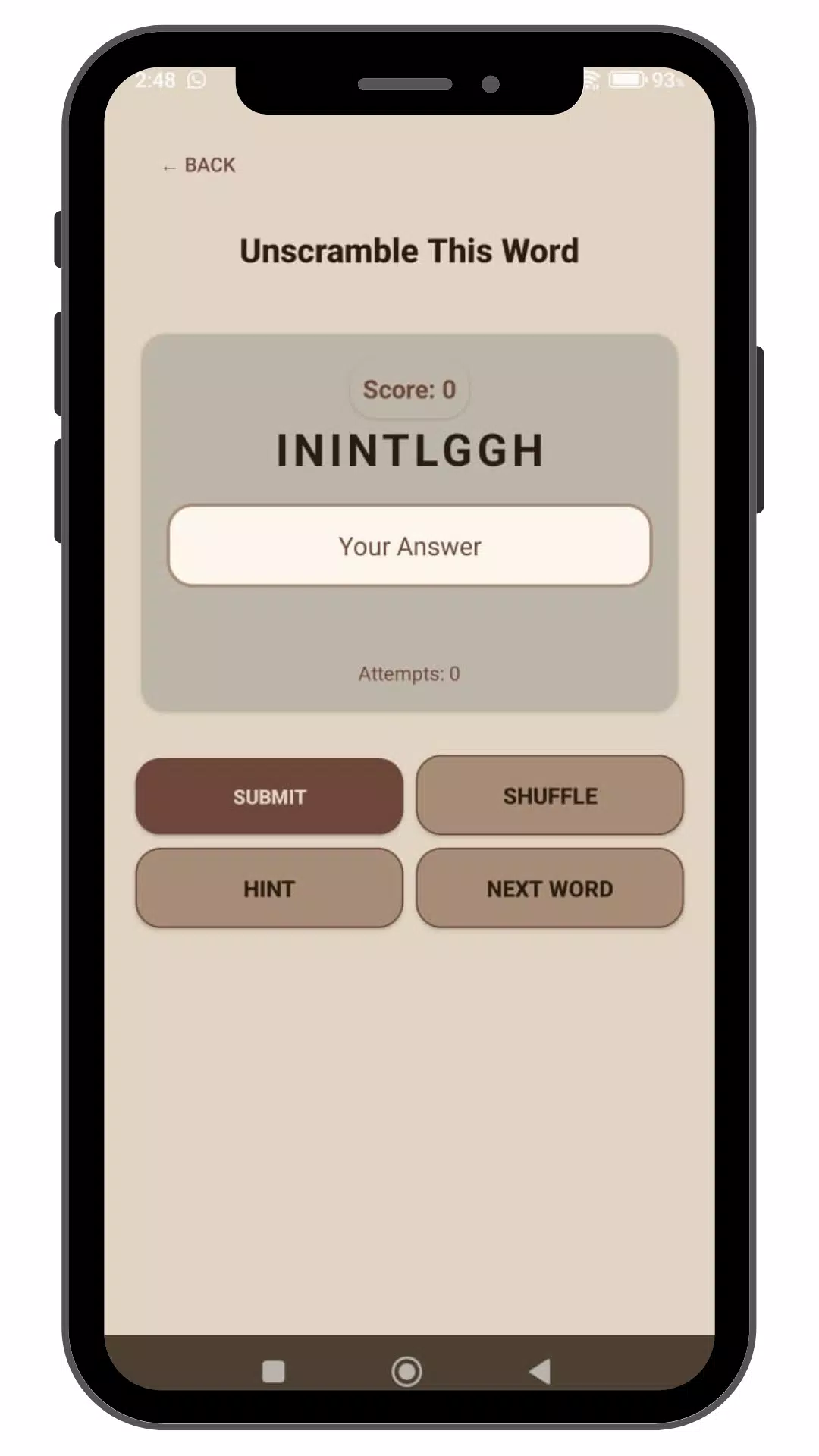 Word scrambler Game Screenshot3