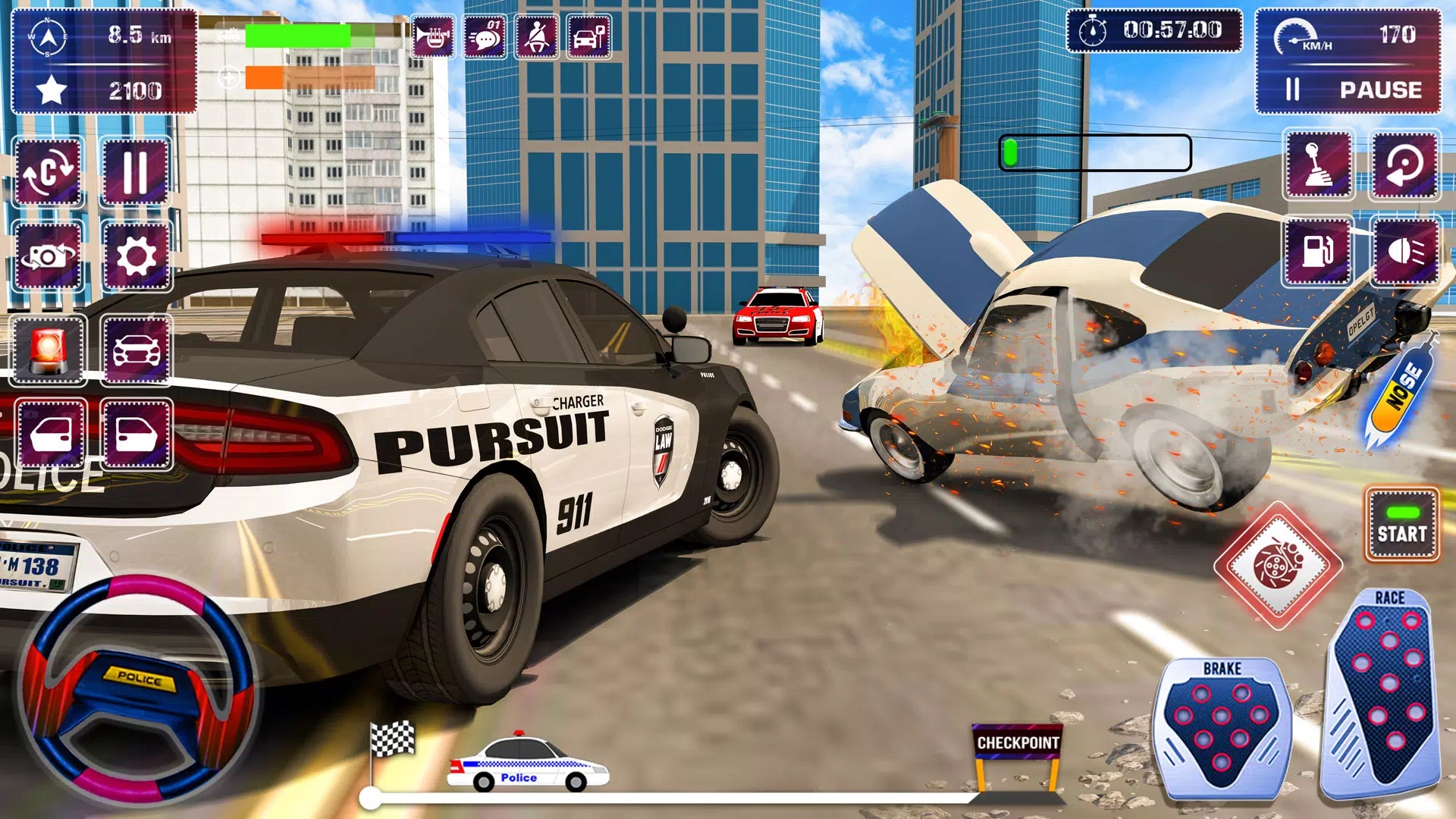Police Car Chase Parking Games Screenshot7