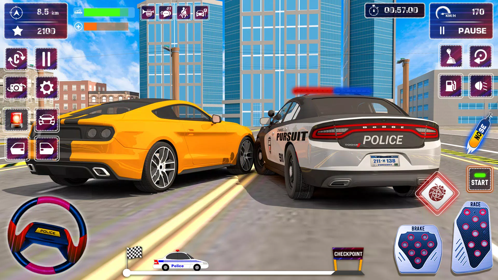 Police Car Chase Parking Games Screenshot2