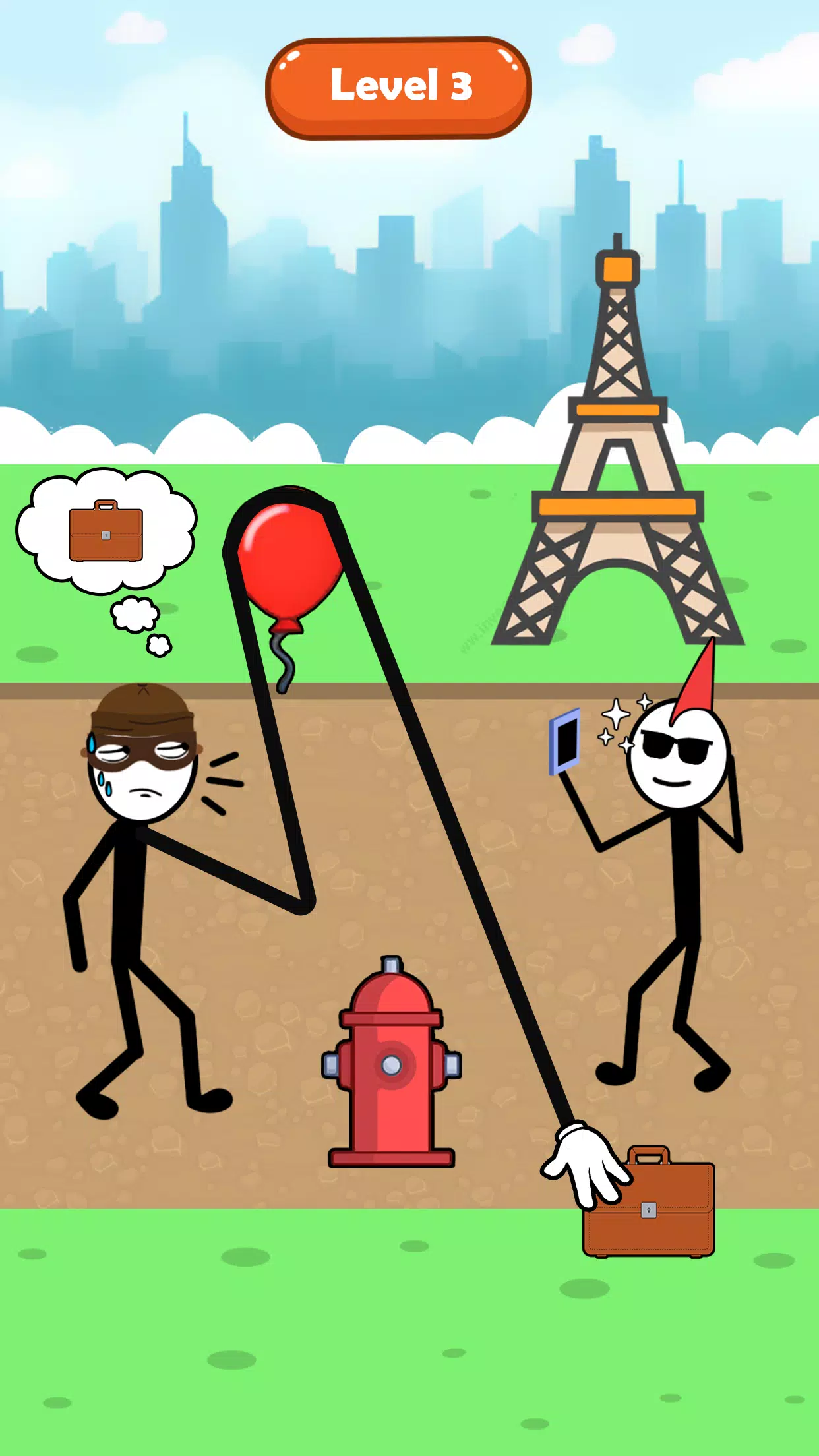 Stickman Thief Puzzle IQ Brain Screenshot3