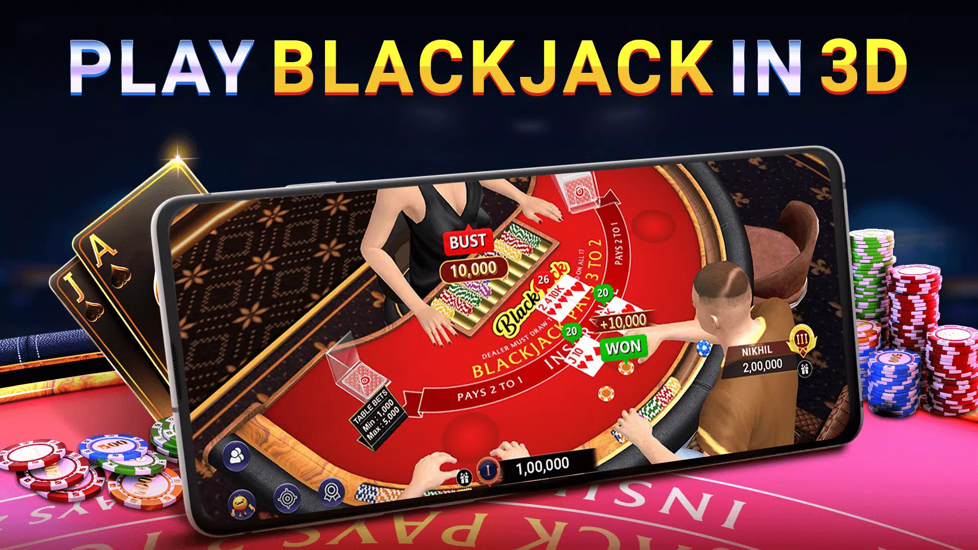 Octro Blackjack: Casino games Screenshot1