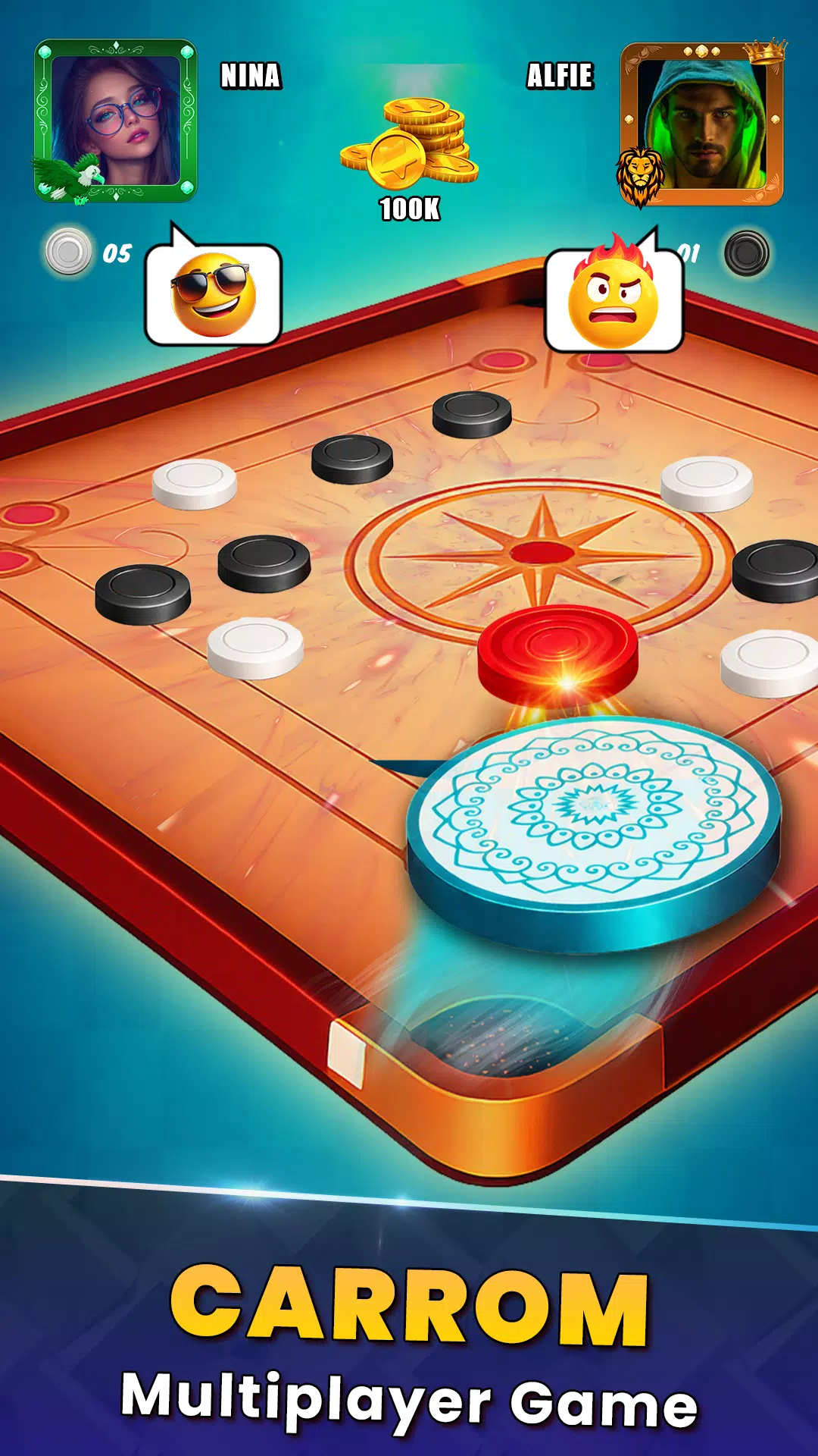 Carrom Online Multiplayer Game Screenshot1