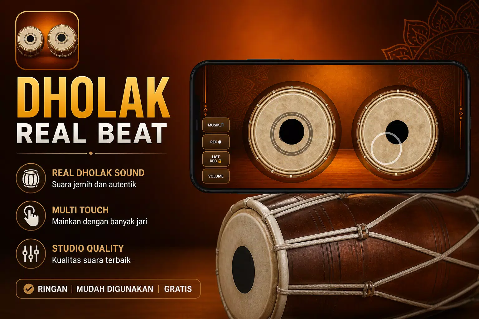 Virtual Dholak Screenshot1