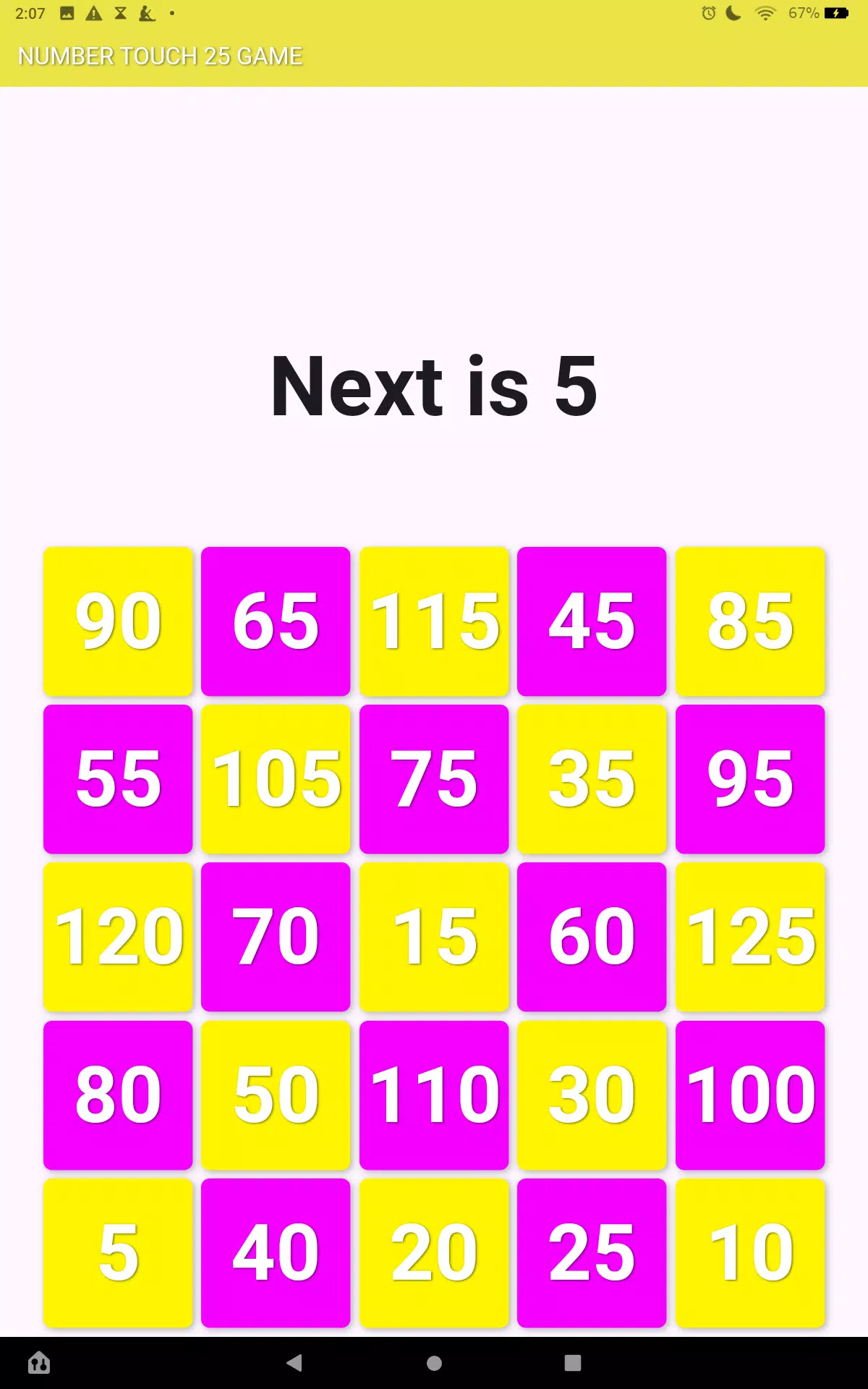 Number Tap 25 Game Screenshot8