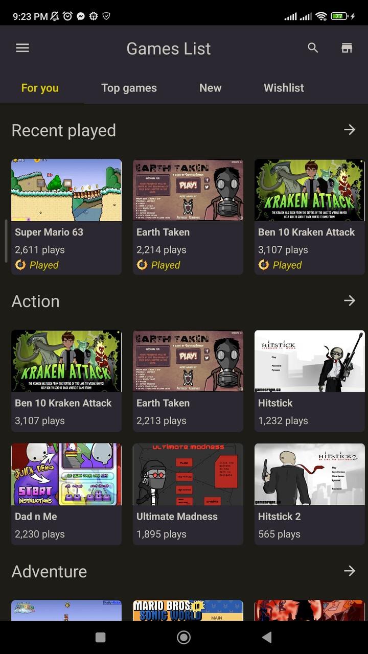 Retro Flash Game Player Screenshot1