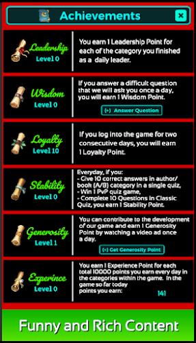 Literature Quiz Game Screenshot8