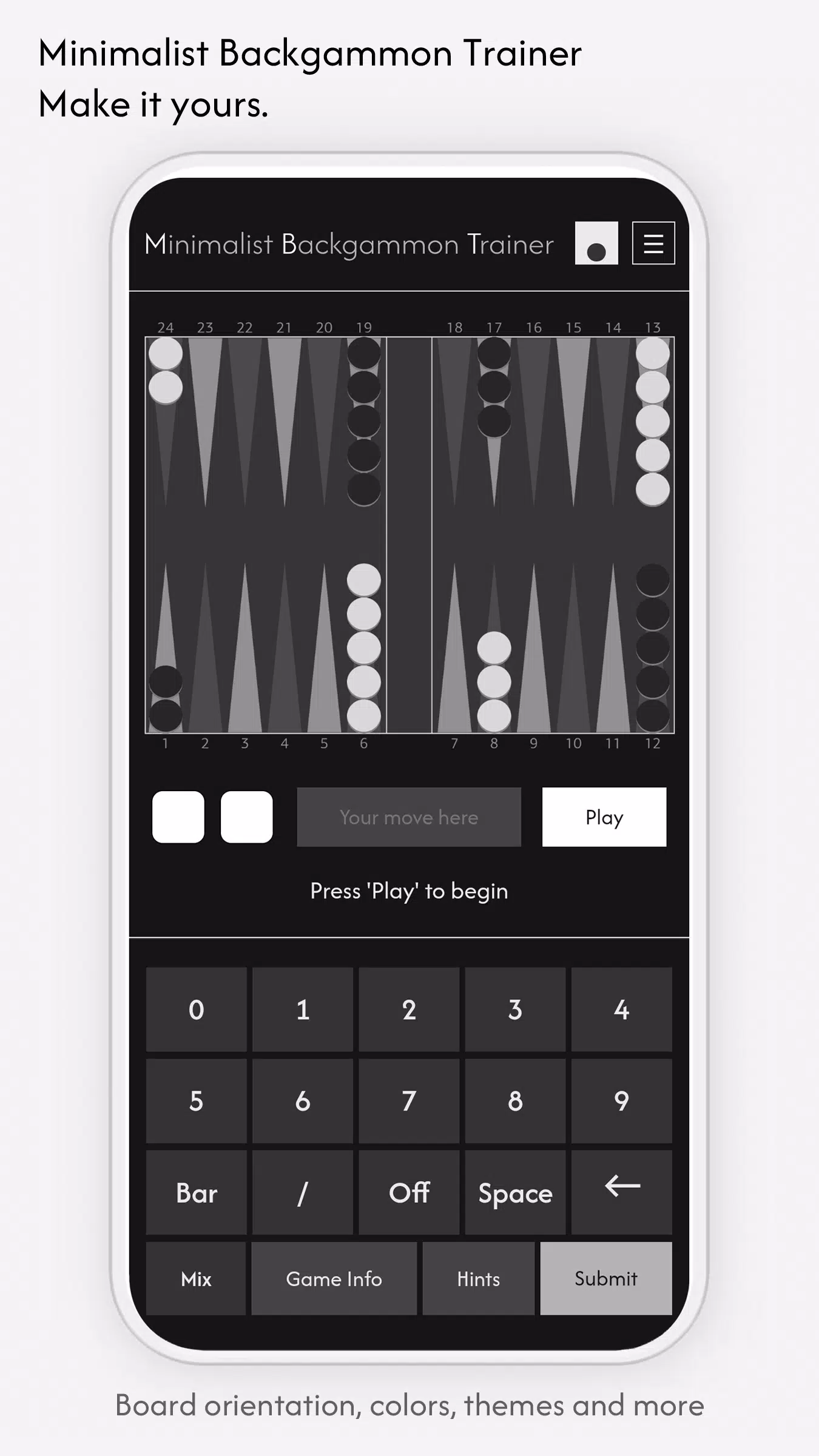 Minimalist Backgammon Trainer Screenshot8