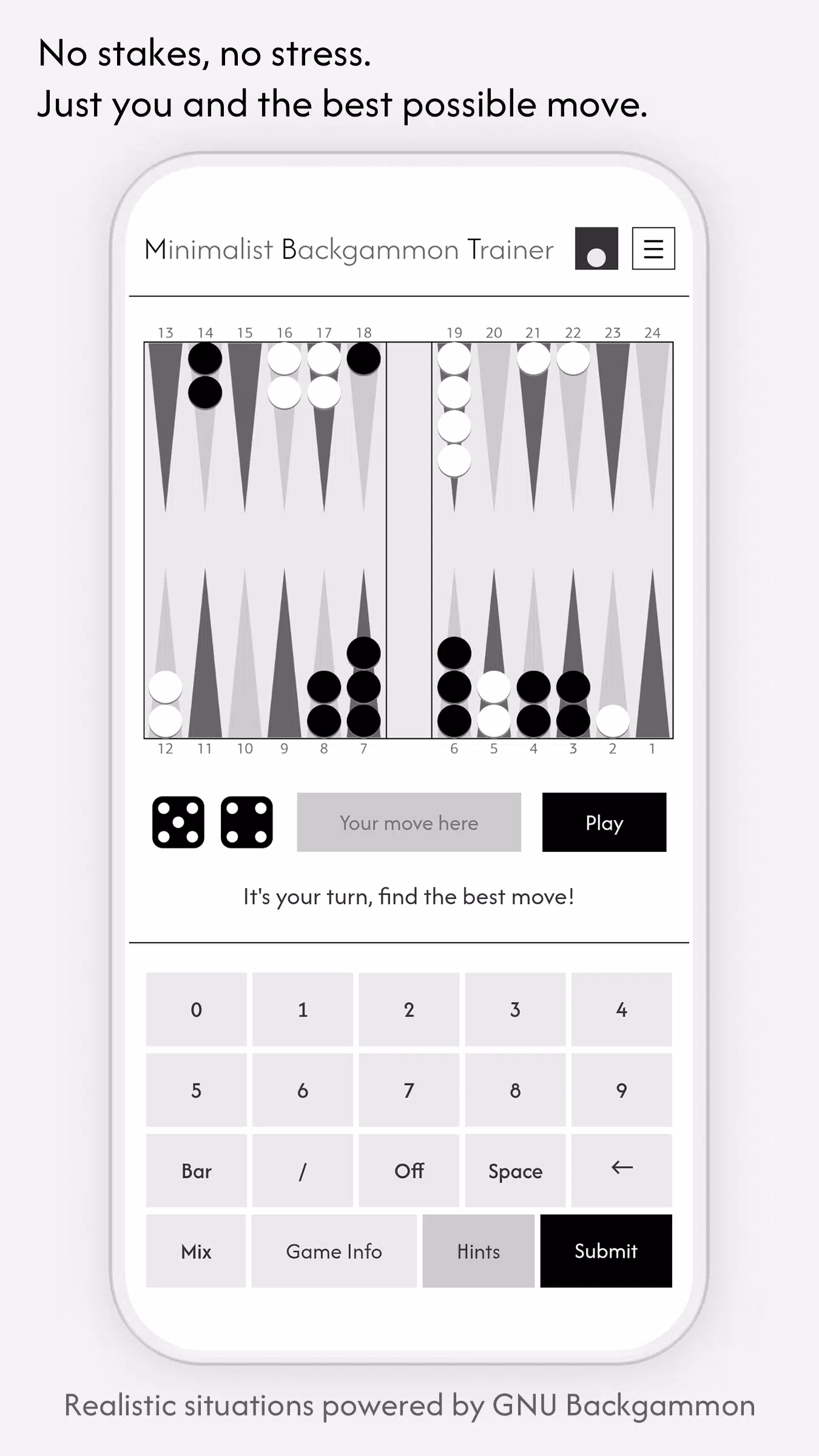 Minimalist Backgammon Trainer Screenshot1
