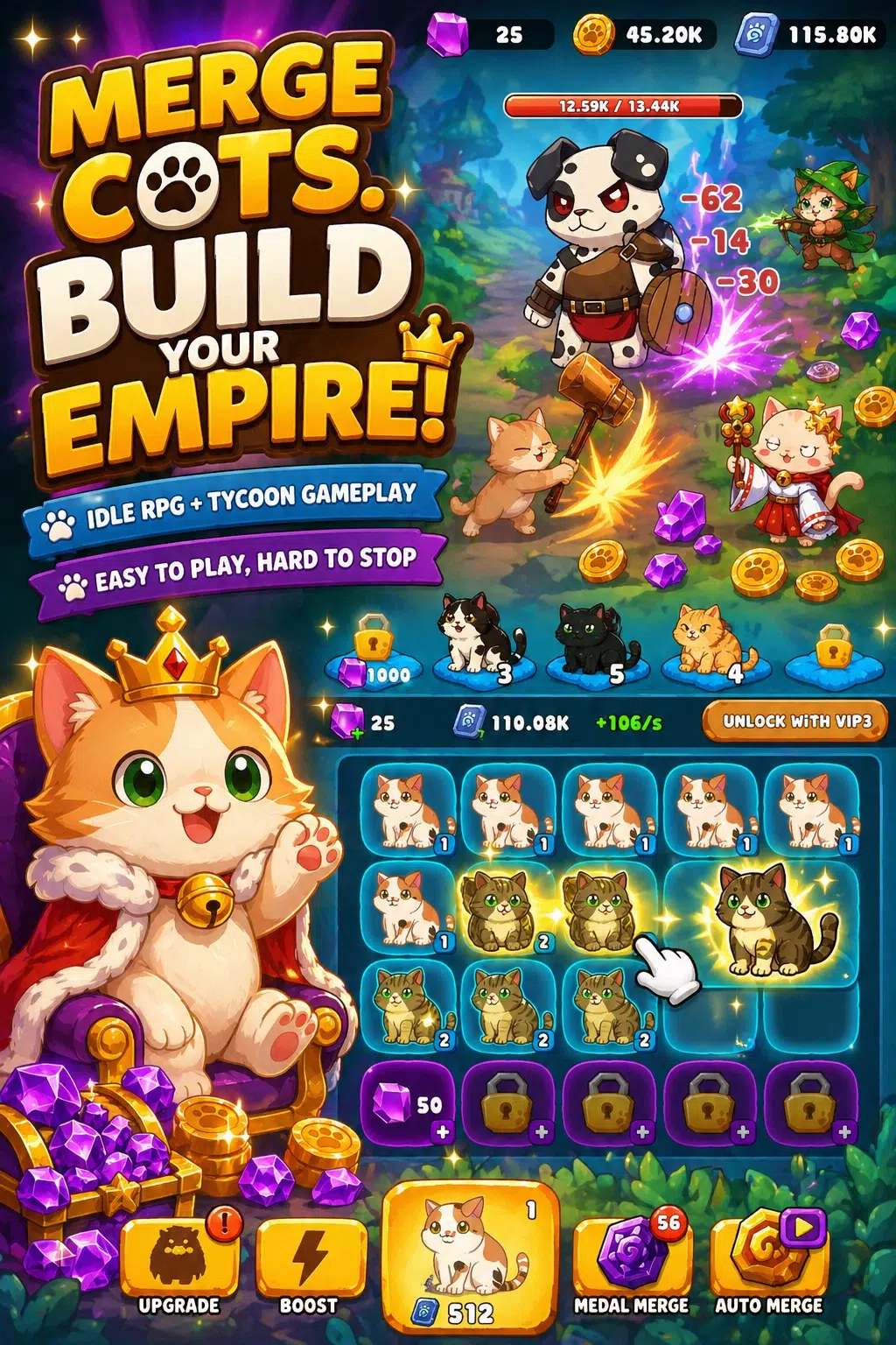 Kitty Merger : Idle Cat Tycoon Screenshot6