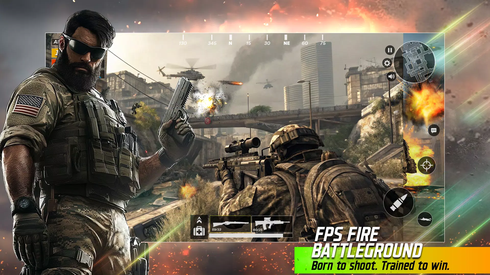 Fps Fire Battleground Offline Screenshot7