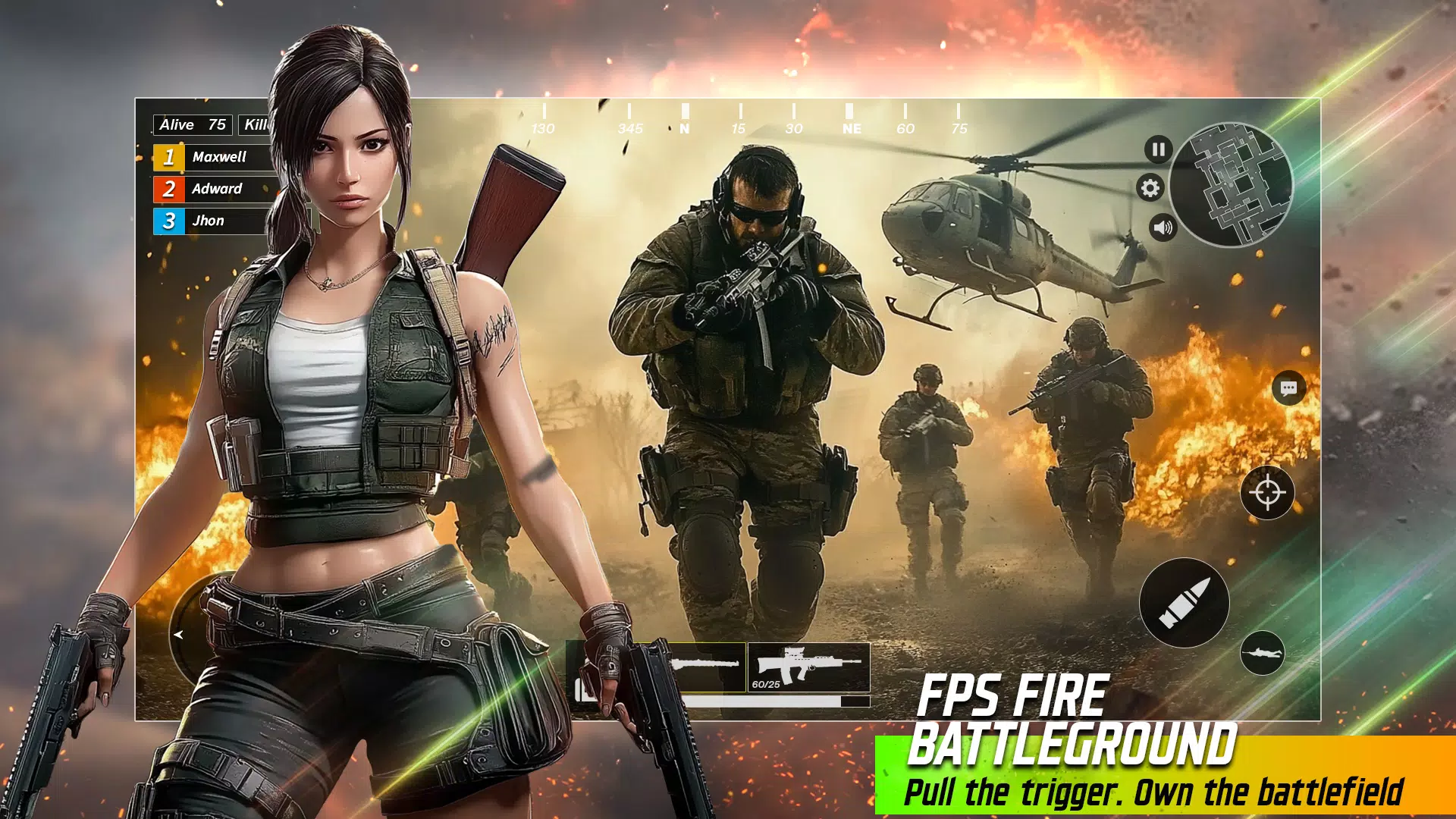 Fps Fire Battleground Offline Screenshot8