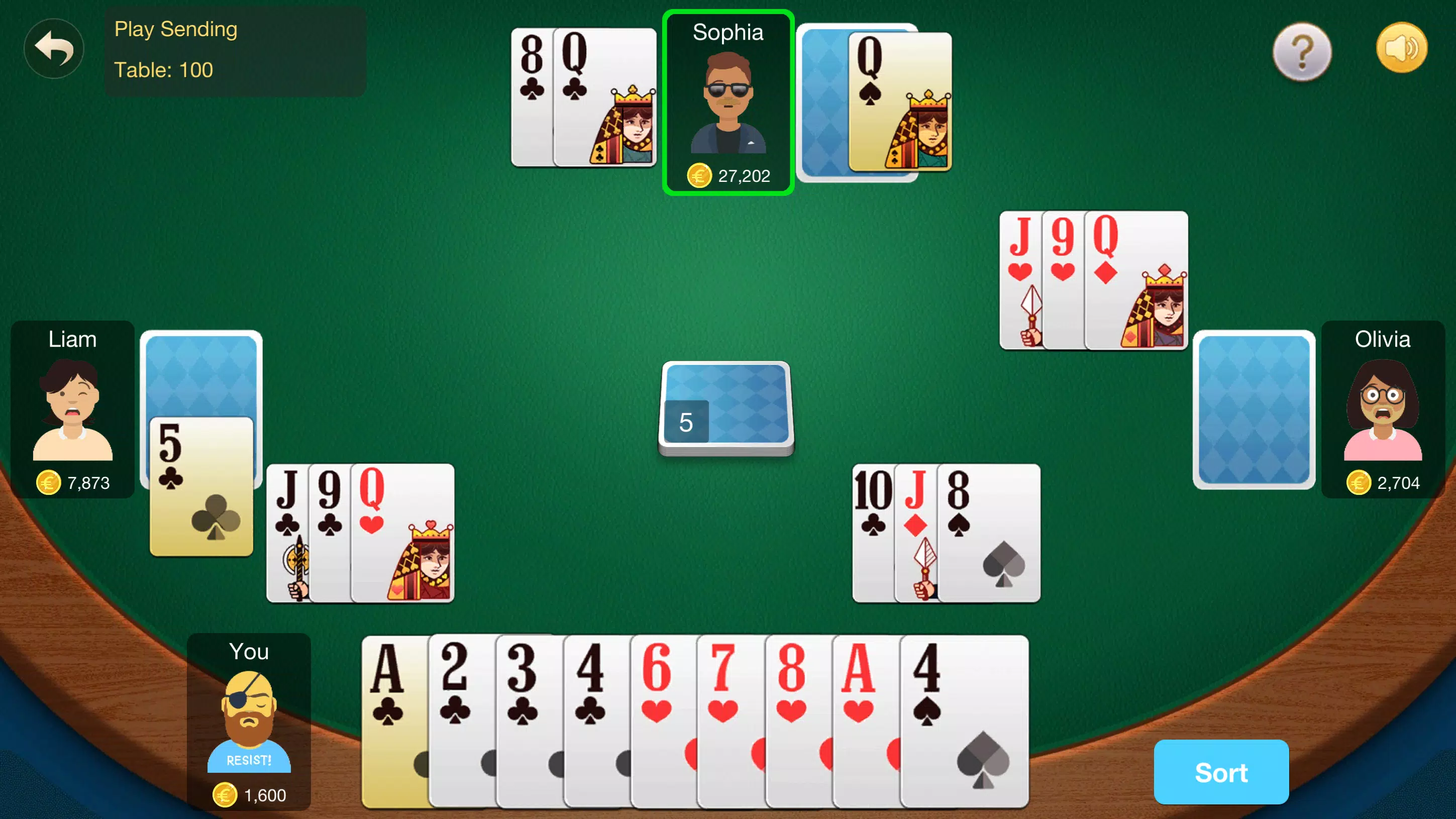 Tiến Lên Miền Nam: Phỏm, Tá Lả Screenshot5