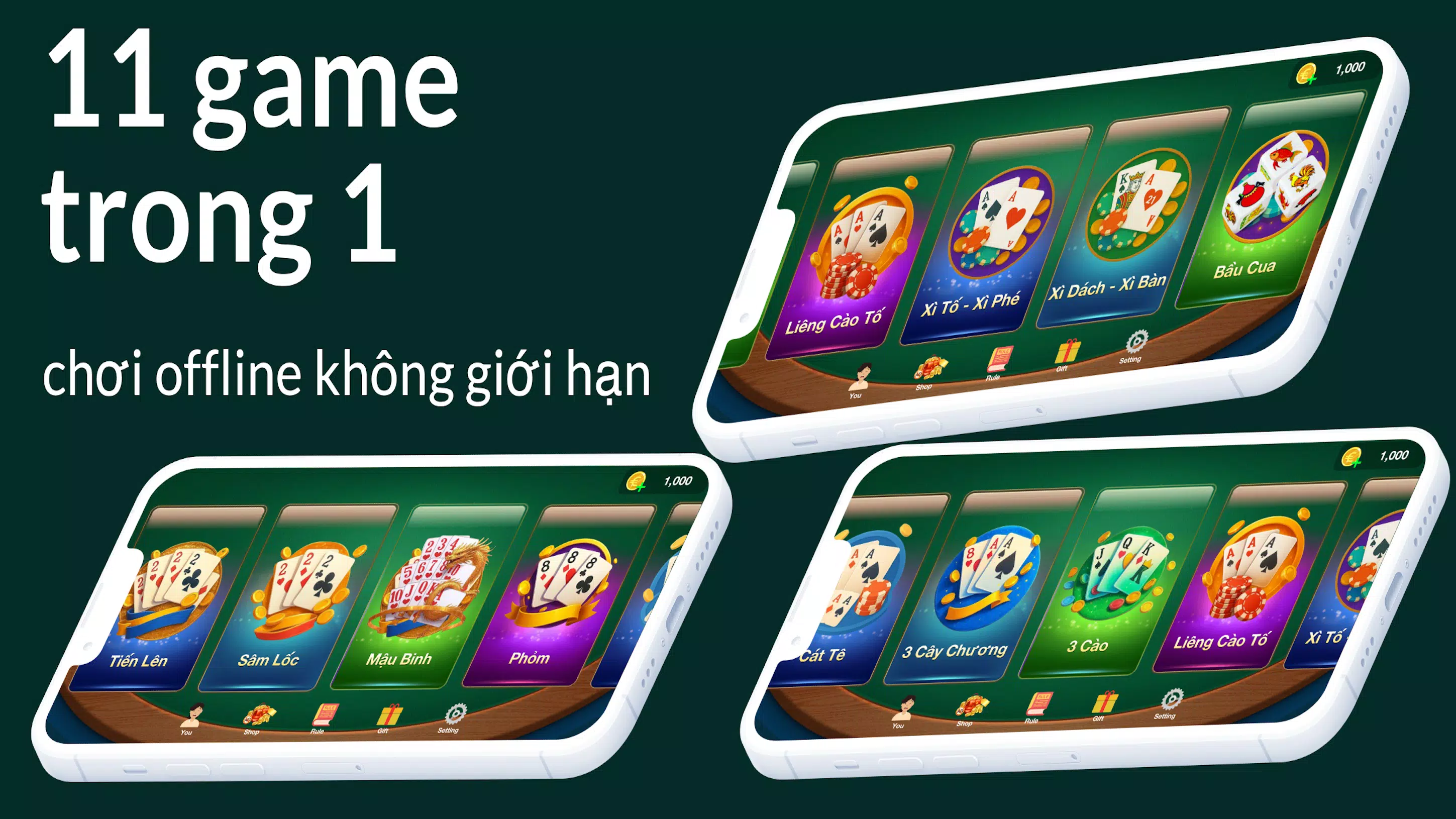 Tiến Lên Miền Nam: Phỏm, Tá Lả Screenshot1