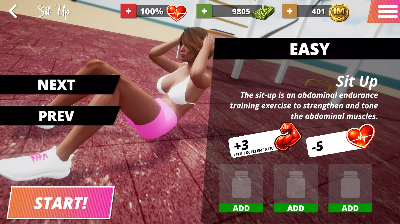 Iron Lady: Bodybuilding game Screenshot2