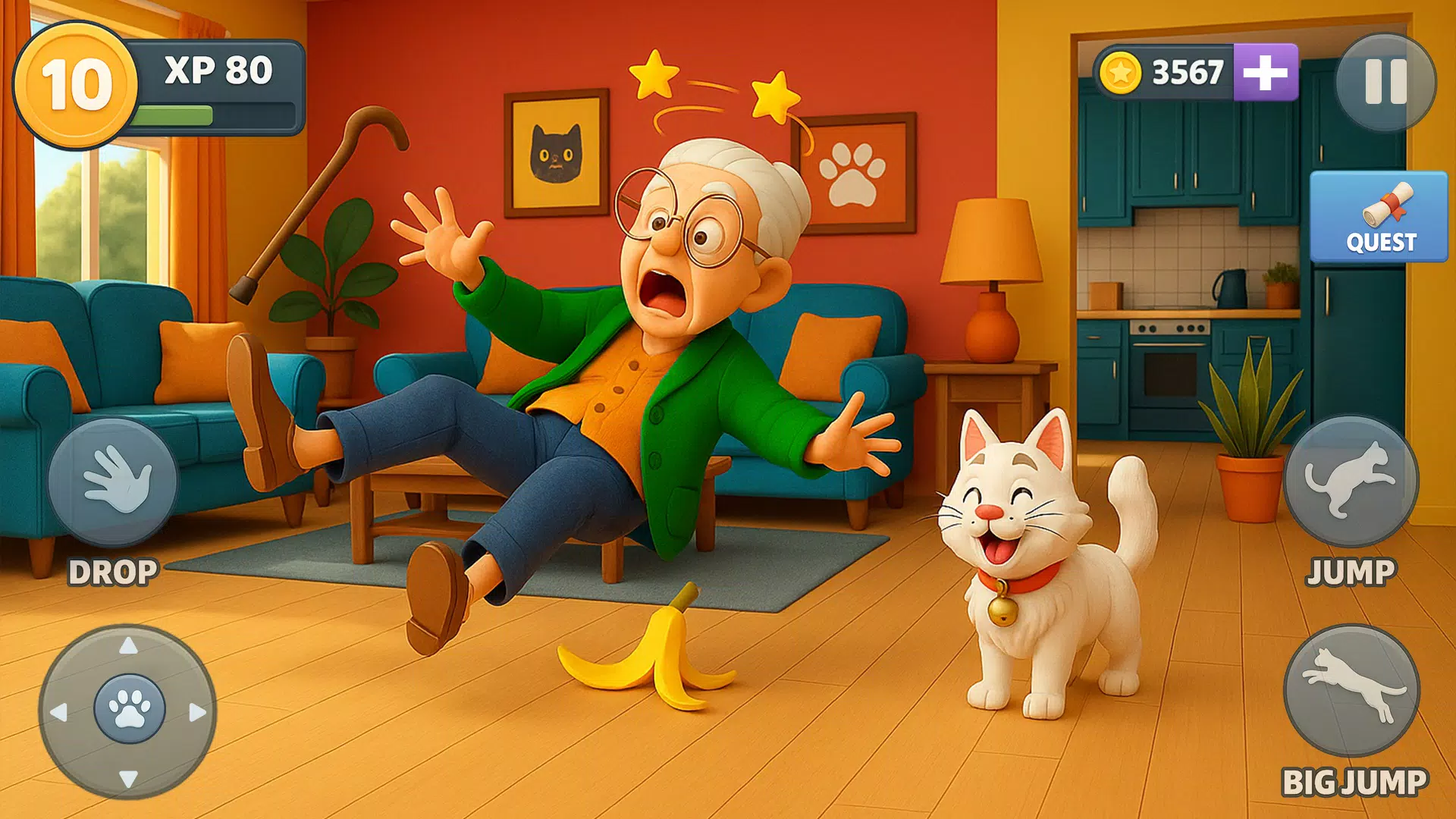 Kitty vs Granny House Chaos Screenshot6