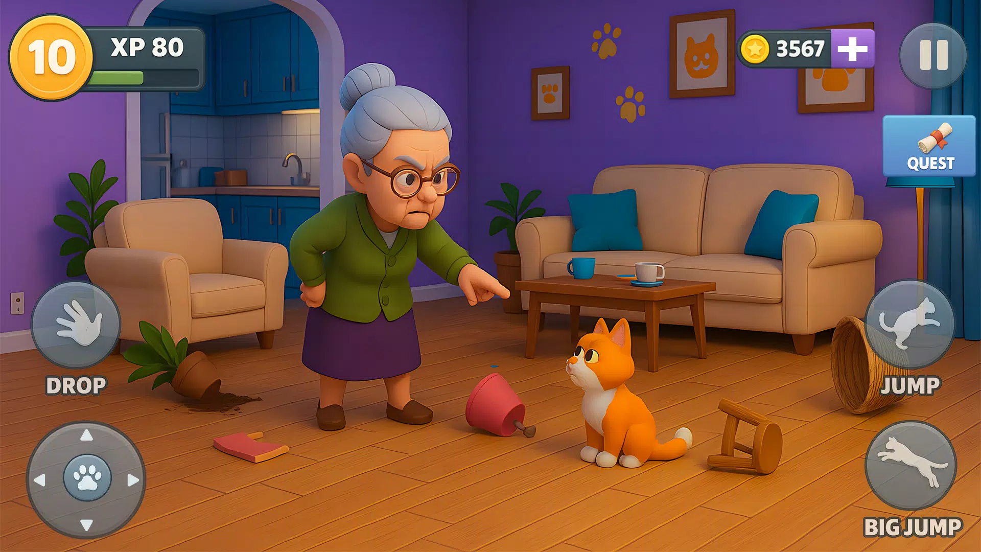 Kitty vs Granny House Chaos Screenshot5