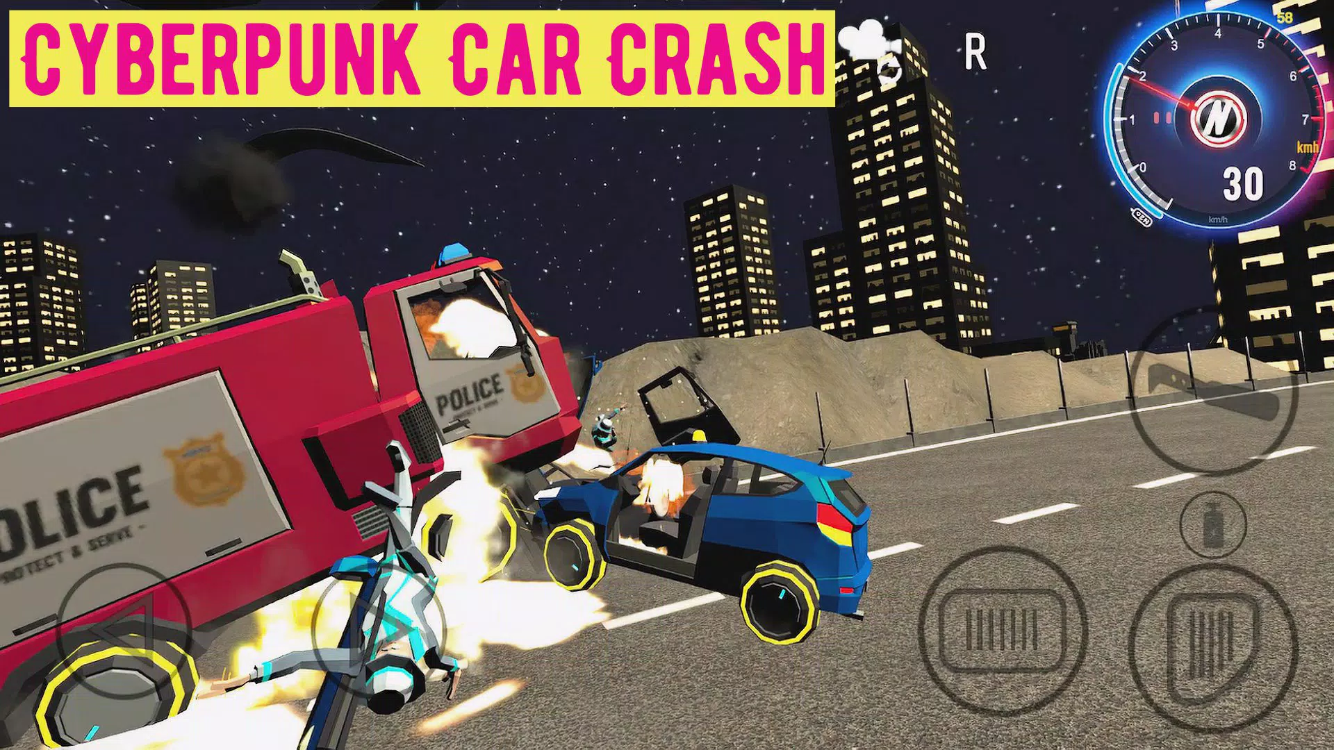 Cyberpunk Car Crash Screenshot2