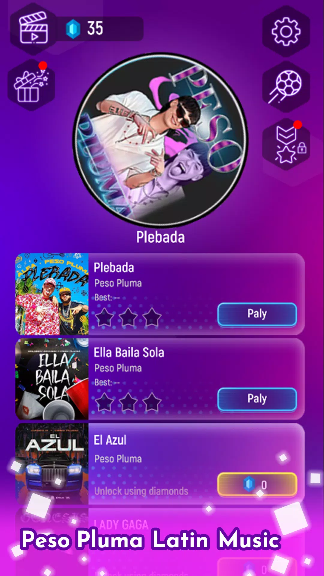 Peso Pluma Tiles Hop Game Screenshot1