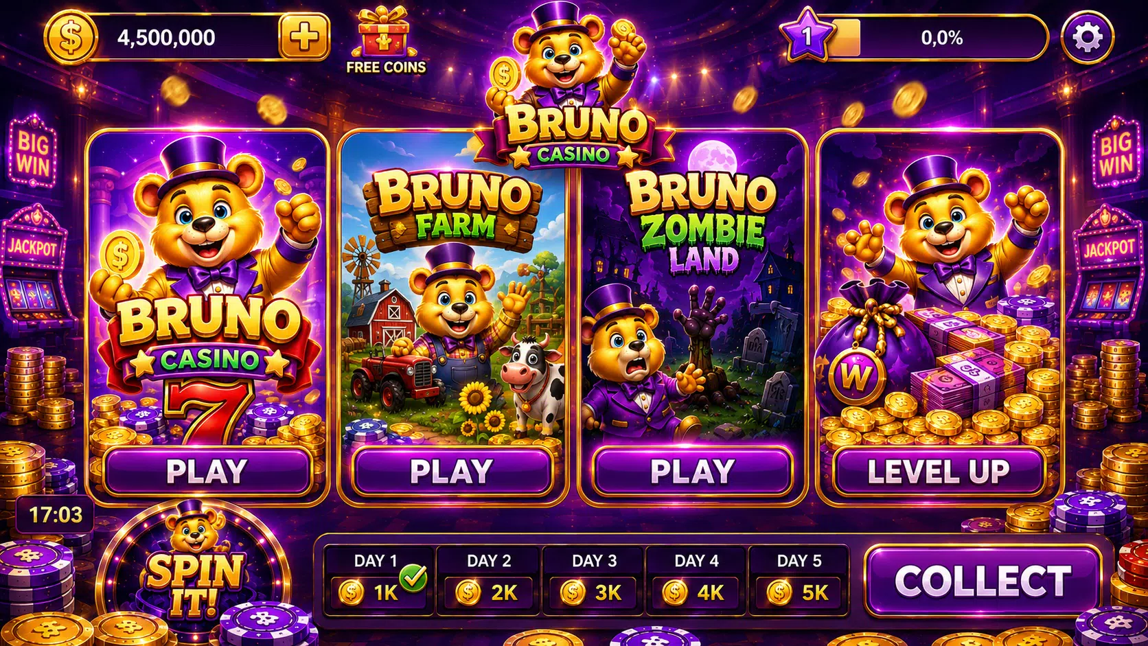 Bruno Reels Casino Screenshot2