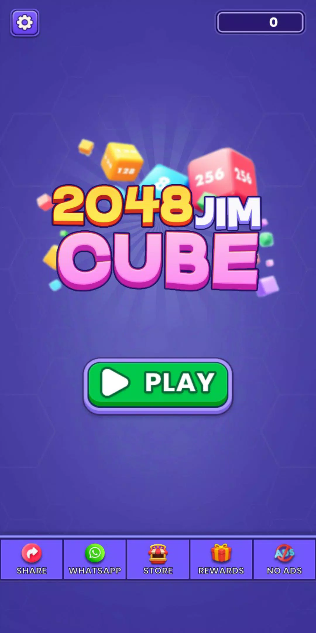 2048 Cube Jim: Merge Puzzle Screenshot1