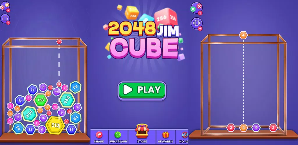 2048 Cube Jim: Merge Puzzle Screenshot2