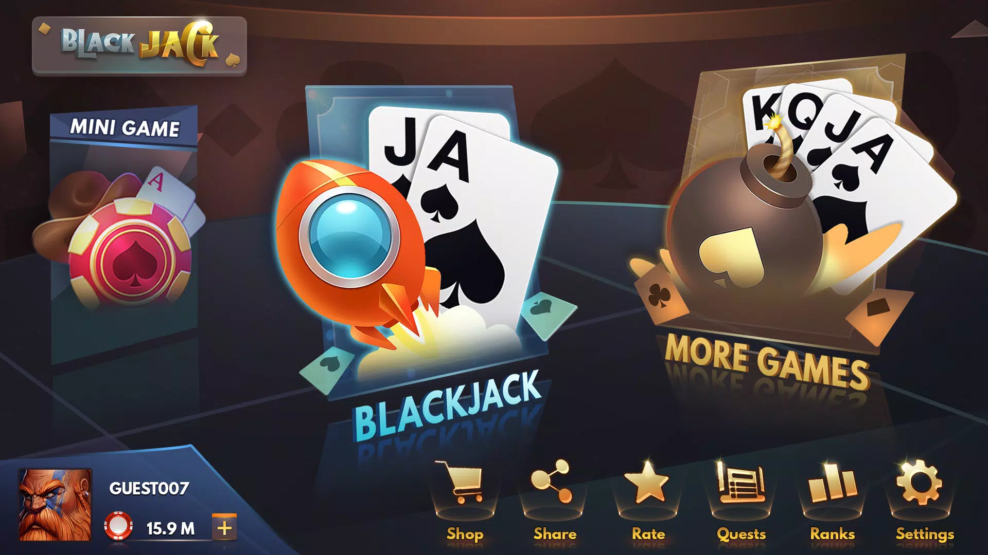 Blackjack - Baccarat Offline Screenshot2