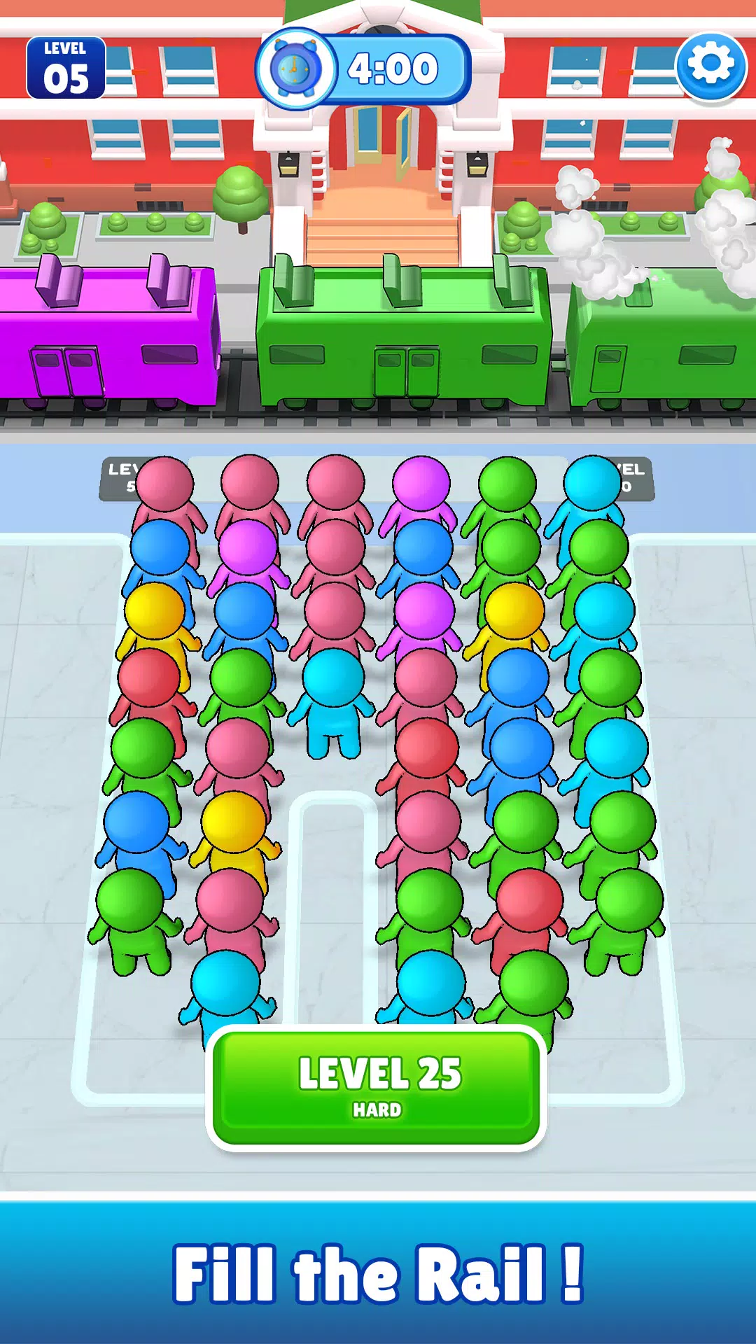 Rail Frenzy: Color Sort Puzzle Screenshot2
