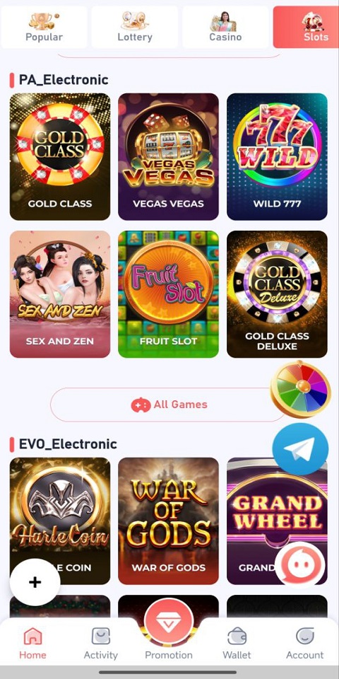 Paripesa Gift Code Login Screenshot1