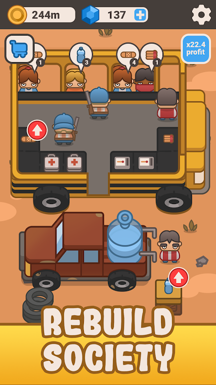 Idle Outpost: Upgrade Games Screenshot2