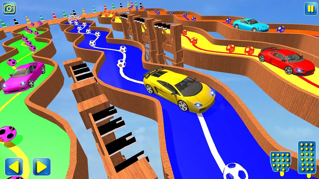 Superheroes Water Slide Colors Car Racing Screenshot3