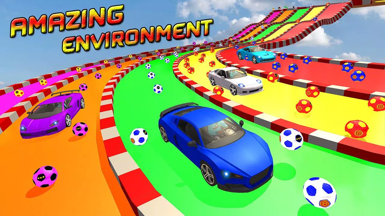 Superheroes Water Slide Colors Car Racing Screenshot1