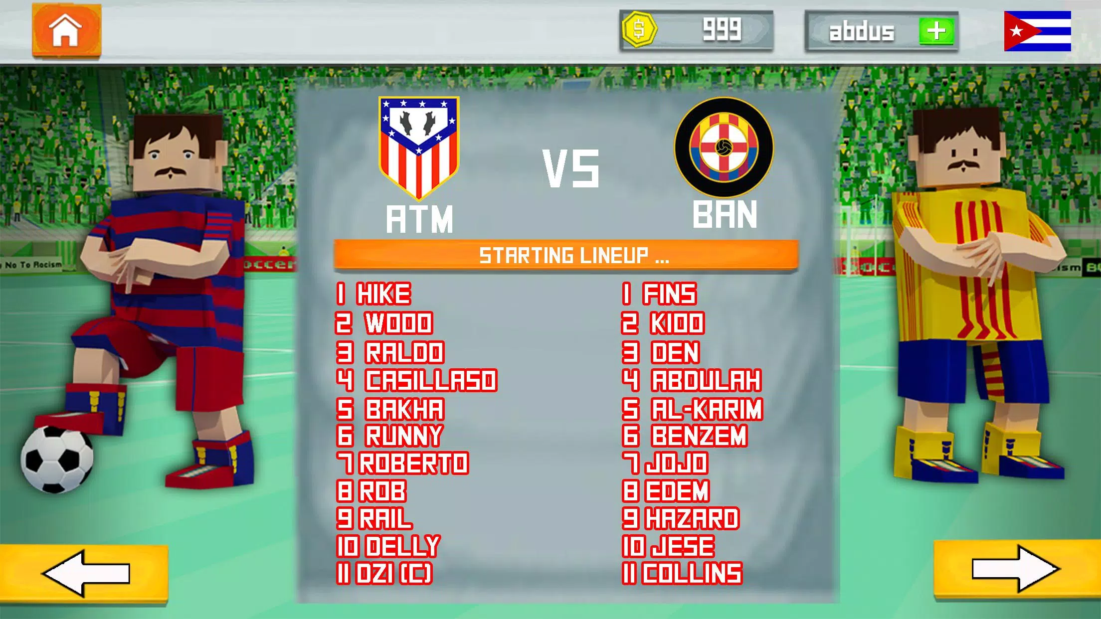 Blocky Soccer Leagues 2018: Cubic Football Stars Screenshot4