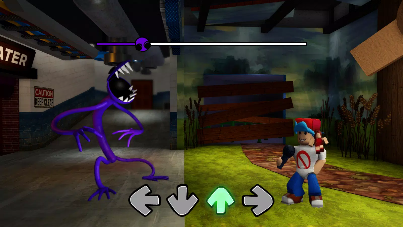 Purple Rainbow Friends FNF Mod Screenshot4