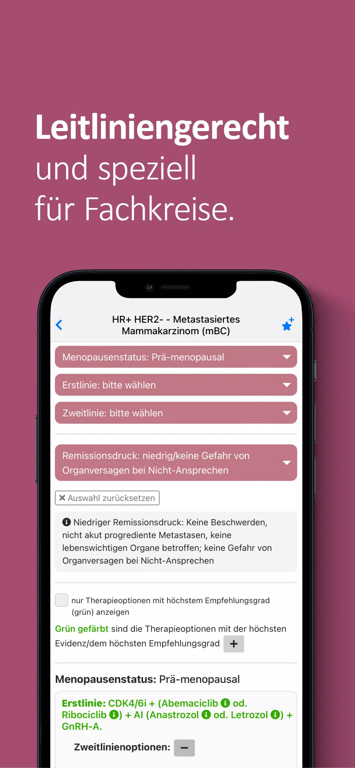Mammakarzinom onkowissen Screenshot3
