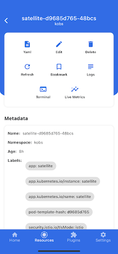 kubenav - Kubernetes Dashboard Screenshot3