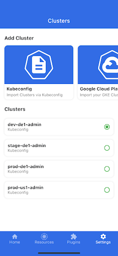 kubenav - Kubernetes Dashboard Screenshot1