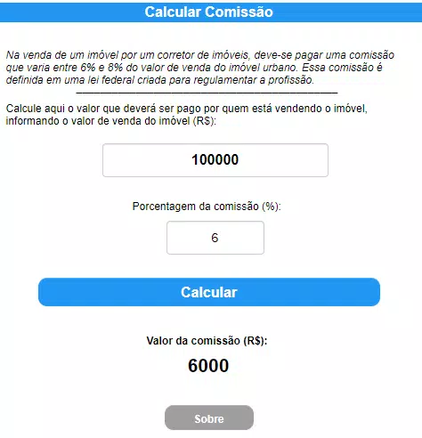 Calcular Comissão Imobiliária Screenshot2