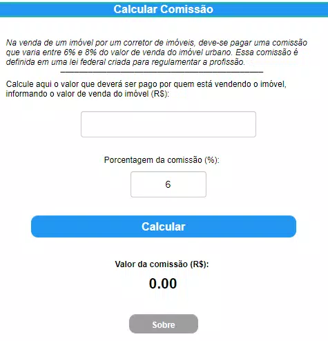 Calcular Comissão Imobiliária Screenshot1