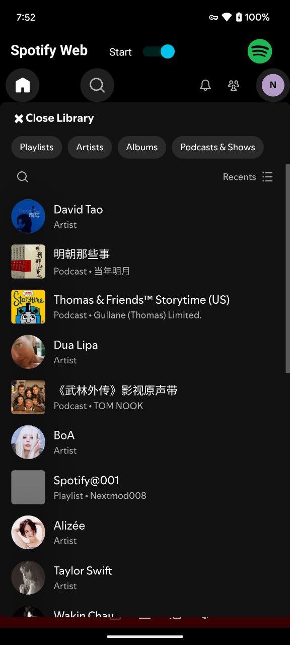 Spotify Web Screenshot5