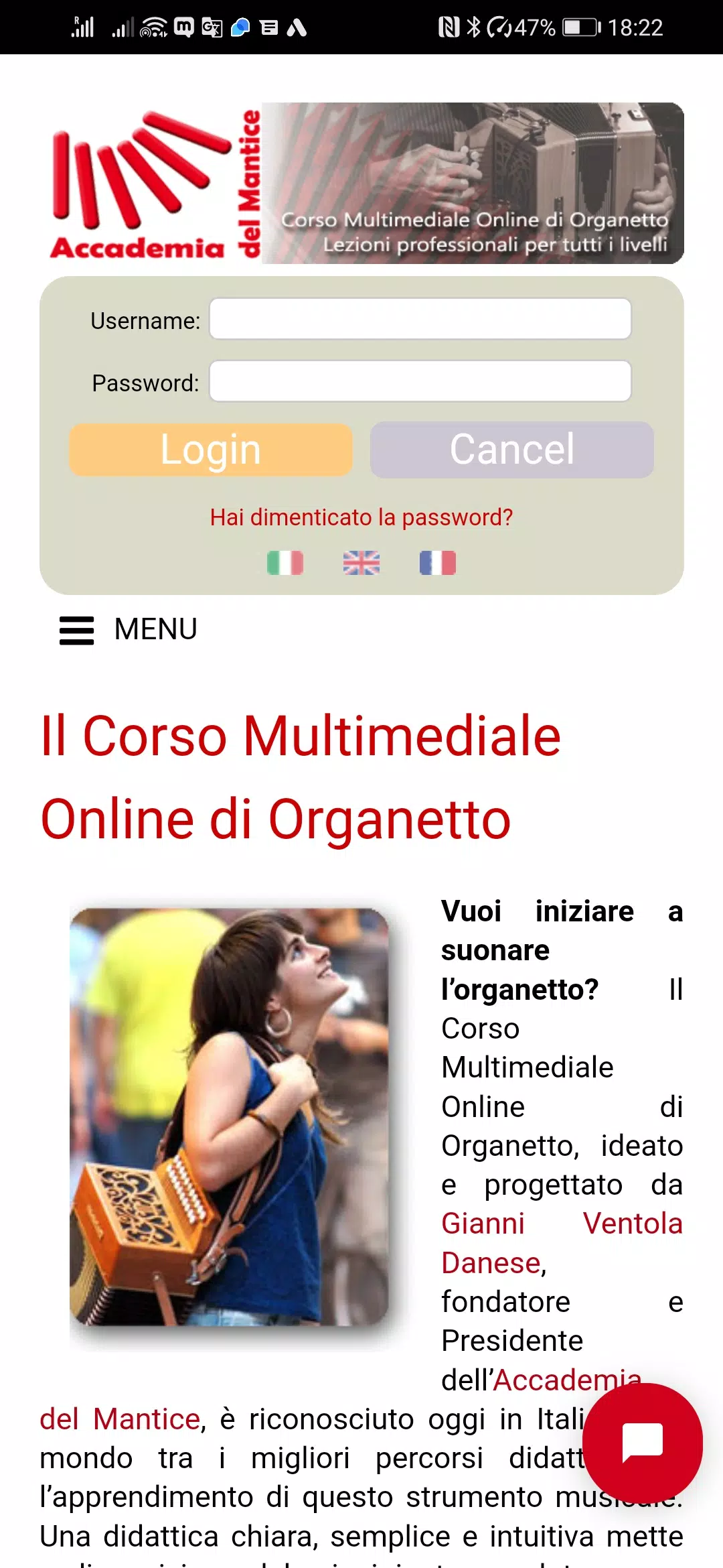 Corso di Organetto Screenshot1