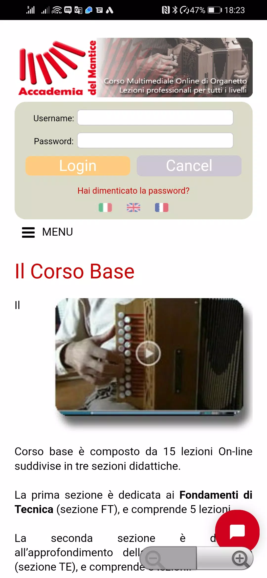 Corso di Organetto Screenshot3