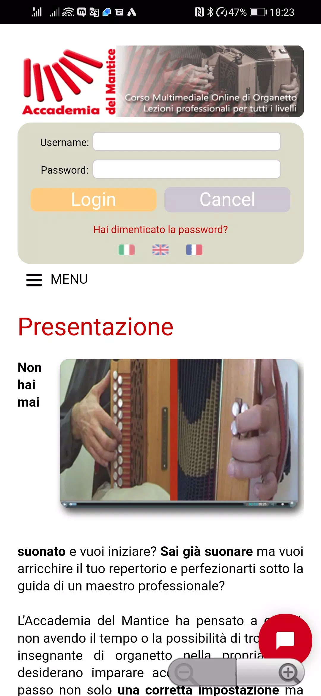Corso di Organetto Screenshot2