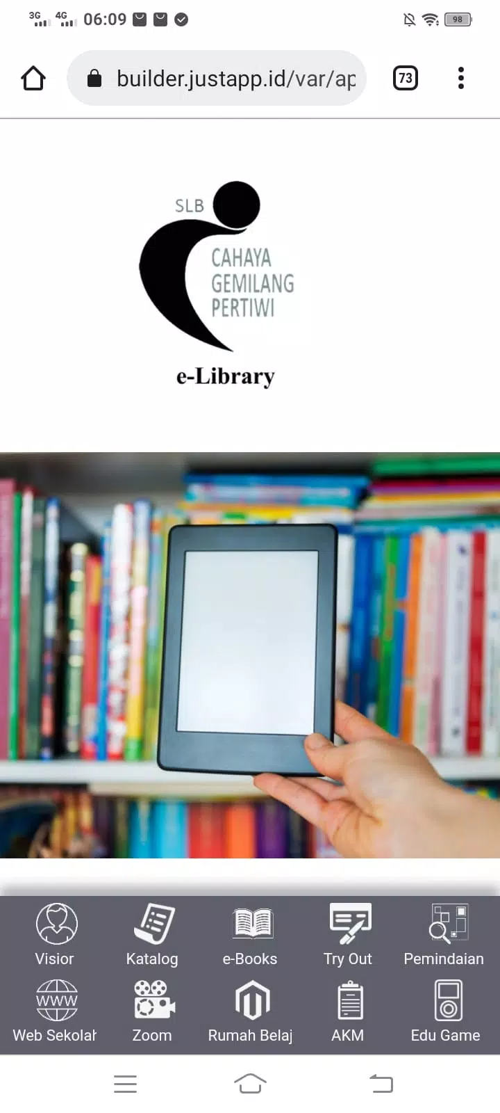 e-Library SLB Cahaya Gemilang Screenshot1