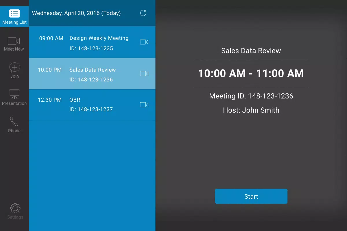 RingCentral Meetings Rooms Screenshot7