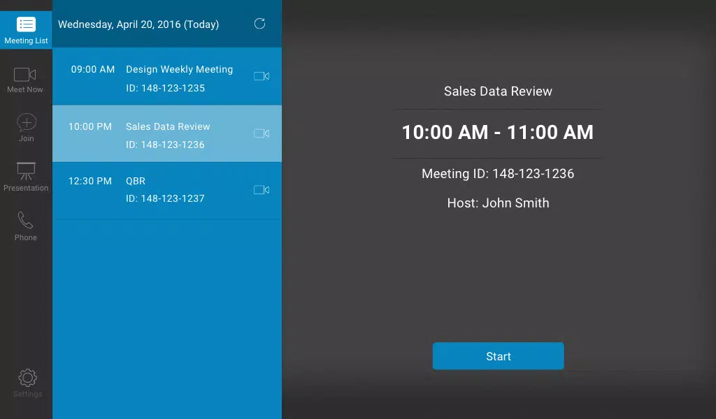 RingCentral Meetings Rooms Screenshot2