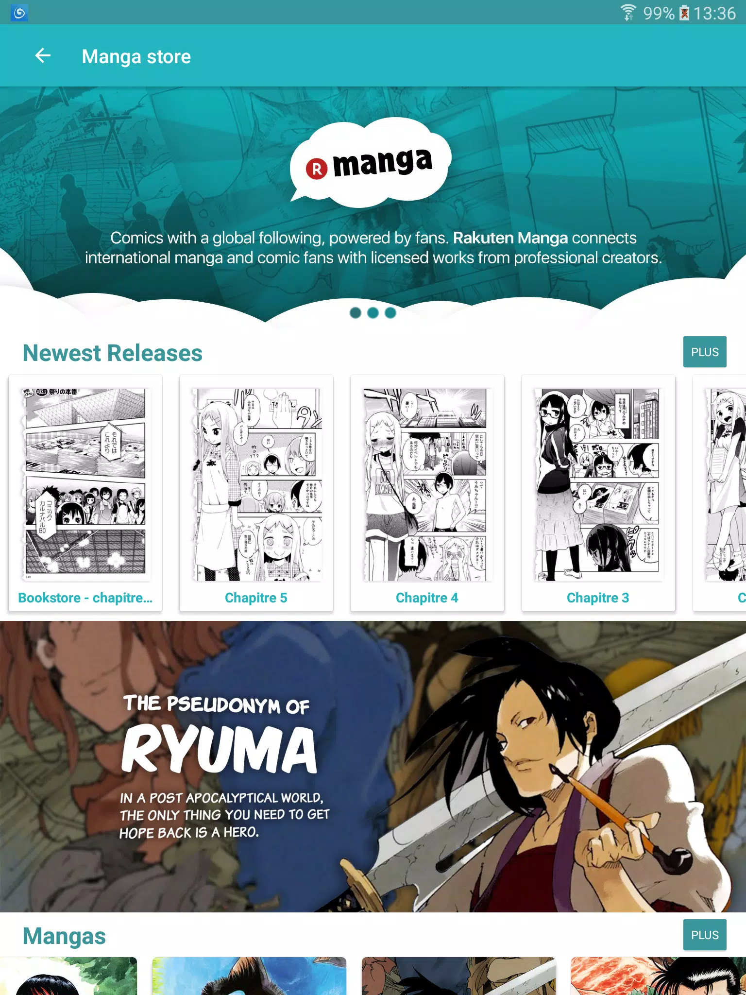 Rakuten Manga Beta (Unreleased) Screenshot2
